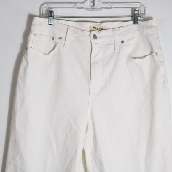 Madewell The Perfect Vintage Wide Leg Crop Jeans Womens 29 Tile White High Rise - Picture 3 of 8